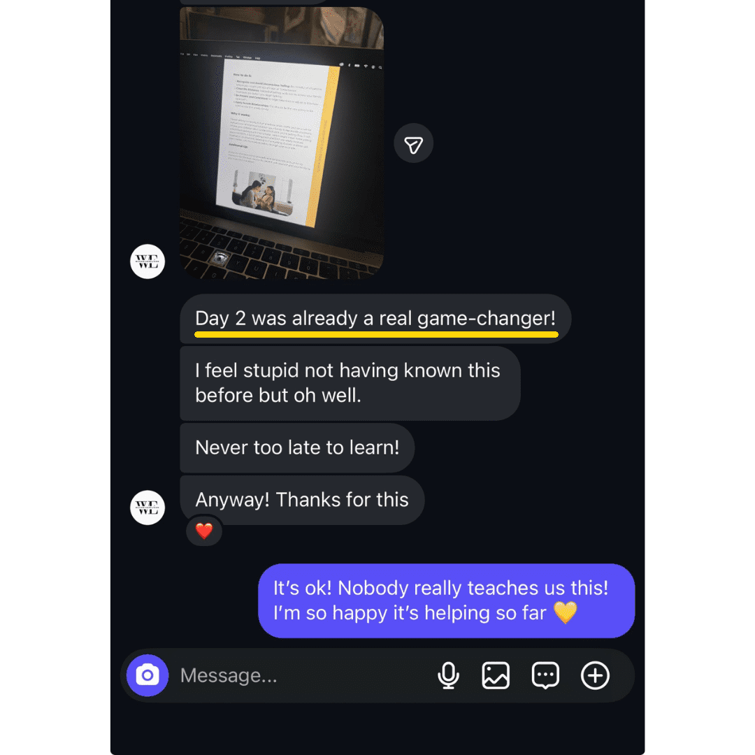 A parent's Instagram message